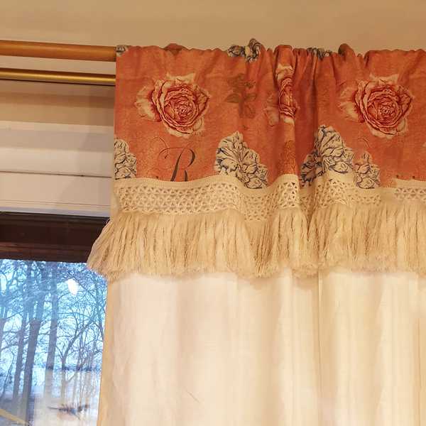 fensterdeko deko schal floral blumen leinen vorhang gardine gardinenstange sensa einrichtungen muenster