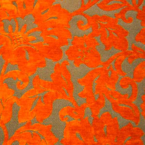 7771 sensa sofa eckbank esstischsofa olli stoff bezug leonardo orange rot blumen floral fuss wengefarbig muenster