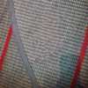 2611 domicil sensa teppich lando tricolor randeinfassung gruen beige rot streifen rund baumwolle handgewebt muenster