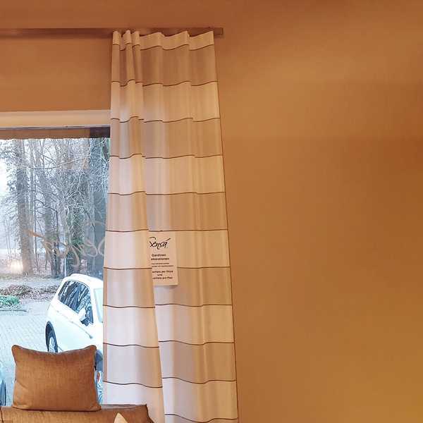 fensterdeko deko schal vorhang streifen gestreift weiss grau gardine gardinenstange sensa einrichtungen muenster