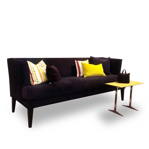 esstischsofa dinner sofa in violettem velvet stoff fuer wohnzimmer und esszimmer von sensa einrichtungen in muenster